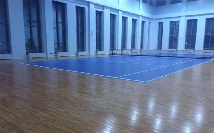 橡膠木運動體育地板翻新施工