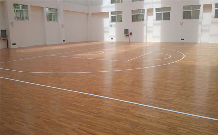 拼接板木地板籃球館主輔龍骨結構