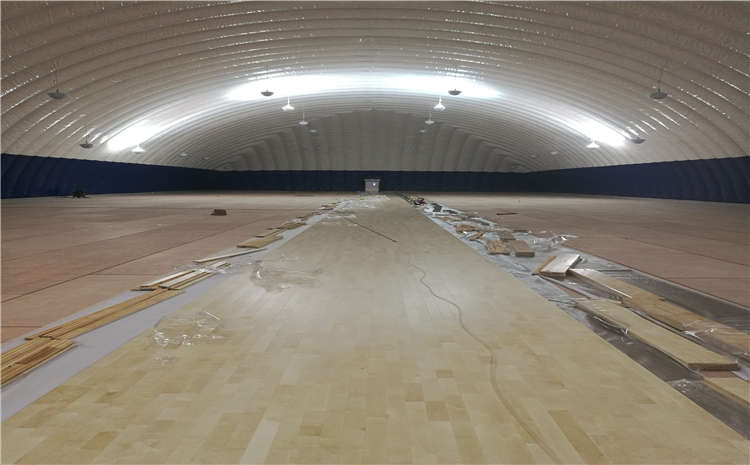 硬木企口風雨操場地板主輔龍骨結構