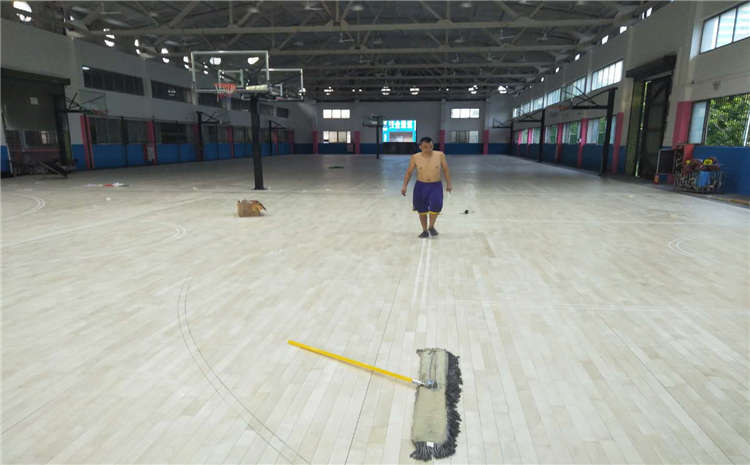 指接板舞臺運動木地板單層龍骨結構